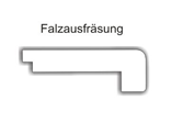 Falzausfräsung für Innenfensterbänke